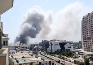 مجتمع ونوس انزلی در منطقه آزاد انزلی دچار حریق شد