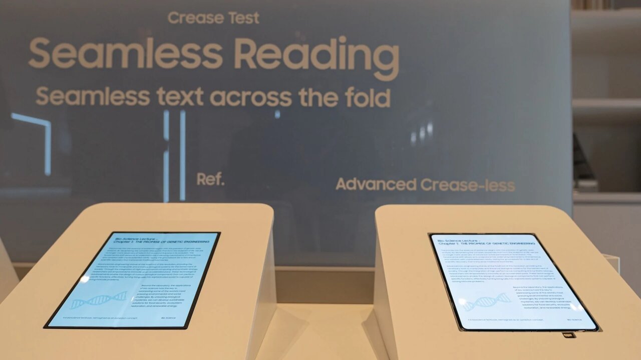 رونمایی سامسونگ از نخستین پنل تاشو بدون چین‌خوردگی در CES 2026 