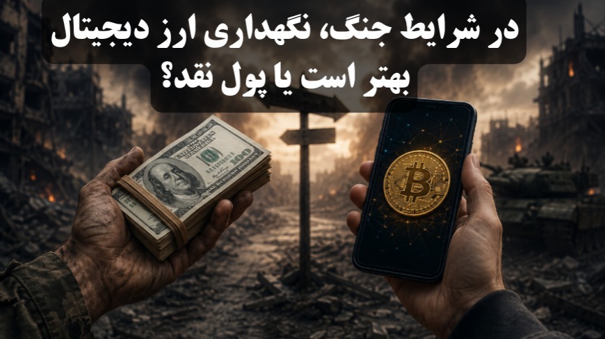 در شرایط جنگ، نگهداری ارز دیجیتال بهتر است یا پول نقد؟